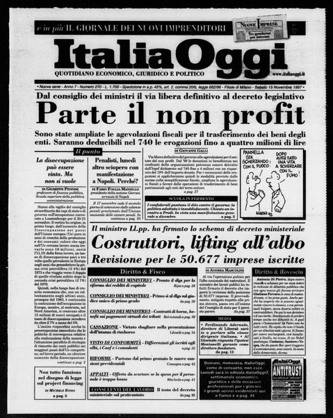 Italia oggi : quotidiano di economia finanza e politica